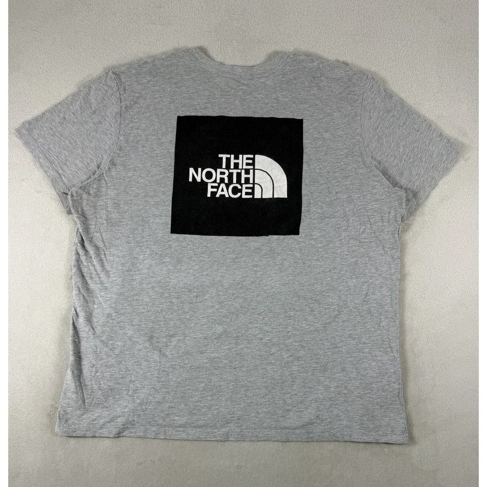 The North Face Men's XL Gray Box Logo Graphic T‎ Shirt Outdoor Streetwear Tee